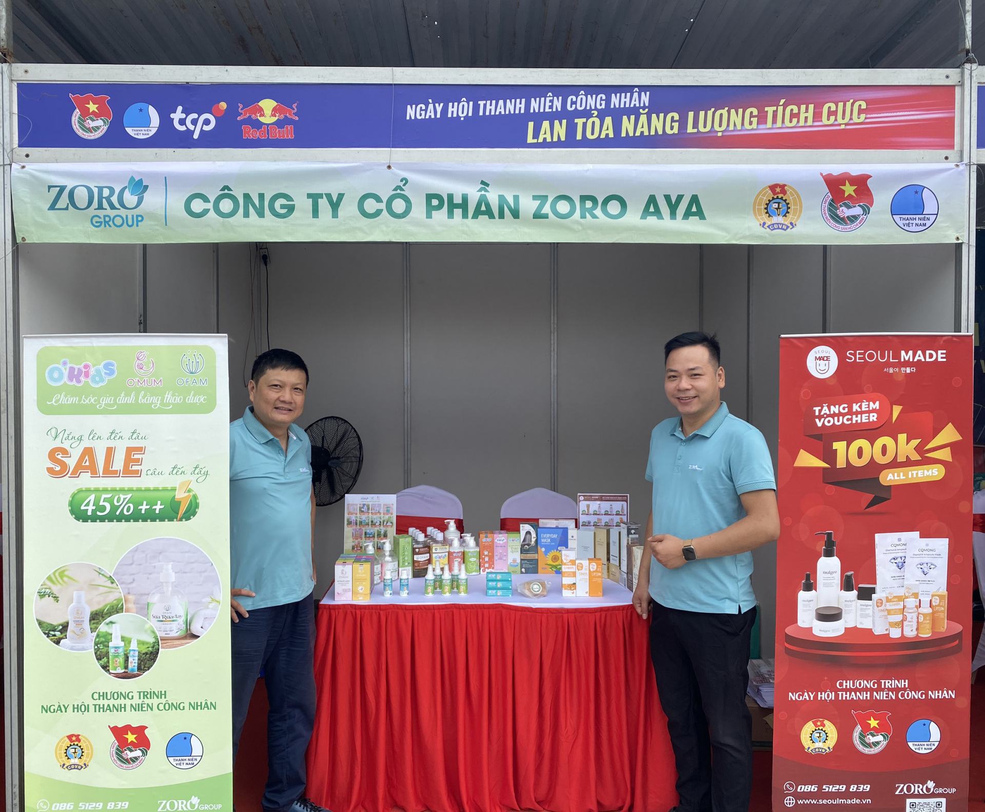 Gian hàng Công ty cổ phần ZORO AYA tại Ngày hội thanh niên công nhân Bắc Ninh