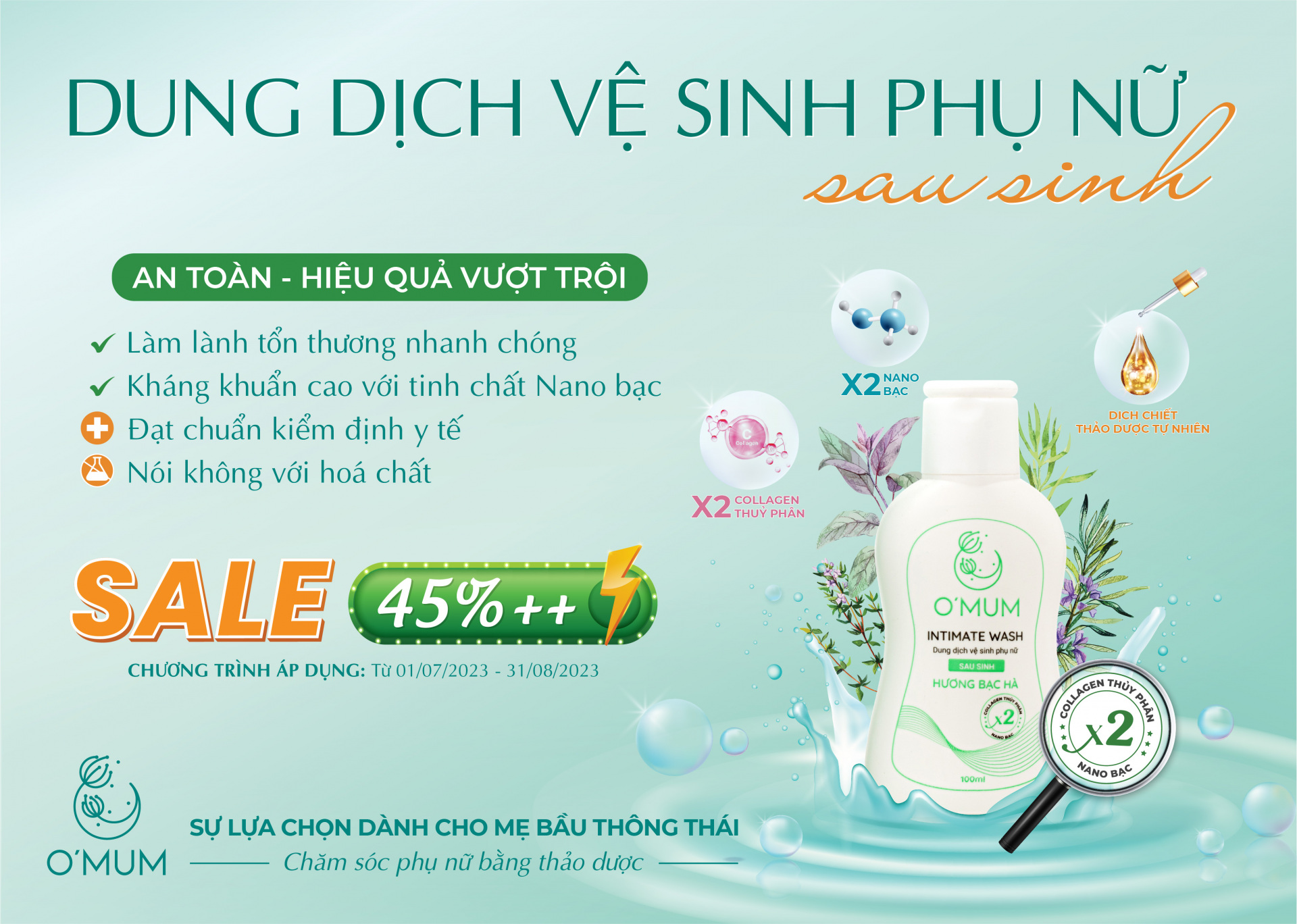 Dung dịch vệ sinh phụ nữ sau sinh O'Mum