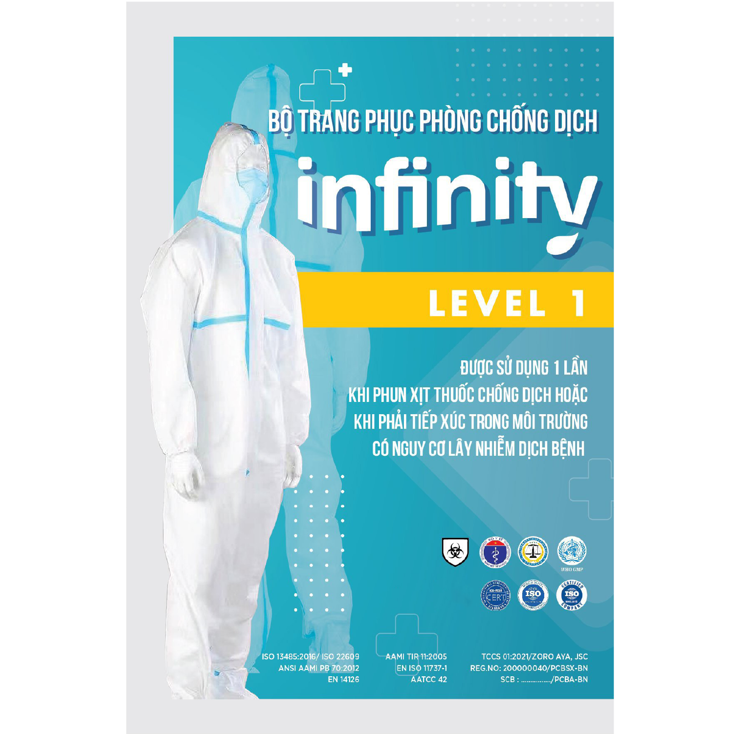 Bộ trang phục phòng chống dịch Infinity cấp độ 1