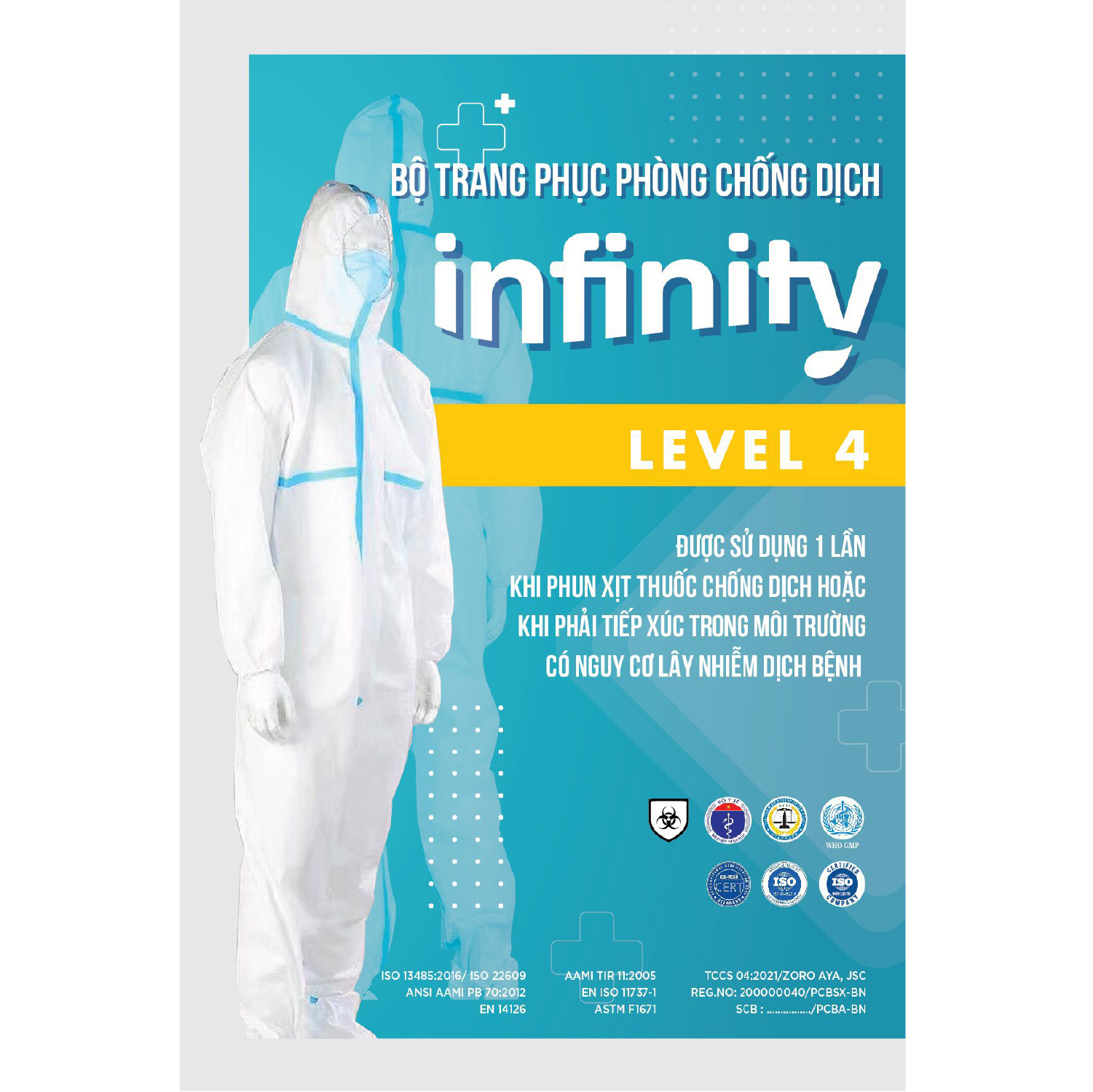 Bộ trang phục phòng chống dịch Infinity cấp độ 4